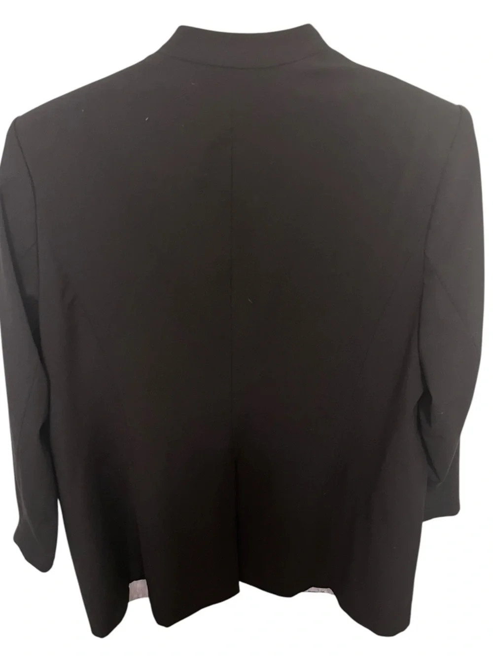 Calvin Klein Open Front Blazer Contrast Lining Tailored Chic Jacket